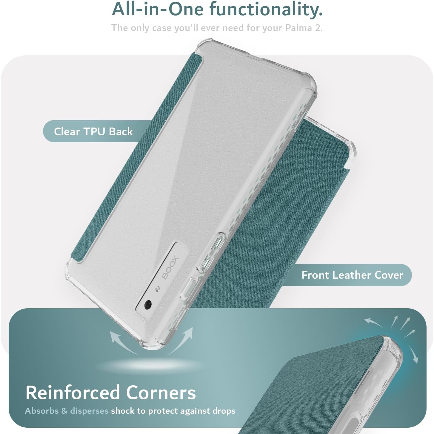 Experience ultimate protection and convenience with the Onyx Boox Palma 2, featuring all-in-one functionality and reinforced corner design.