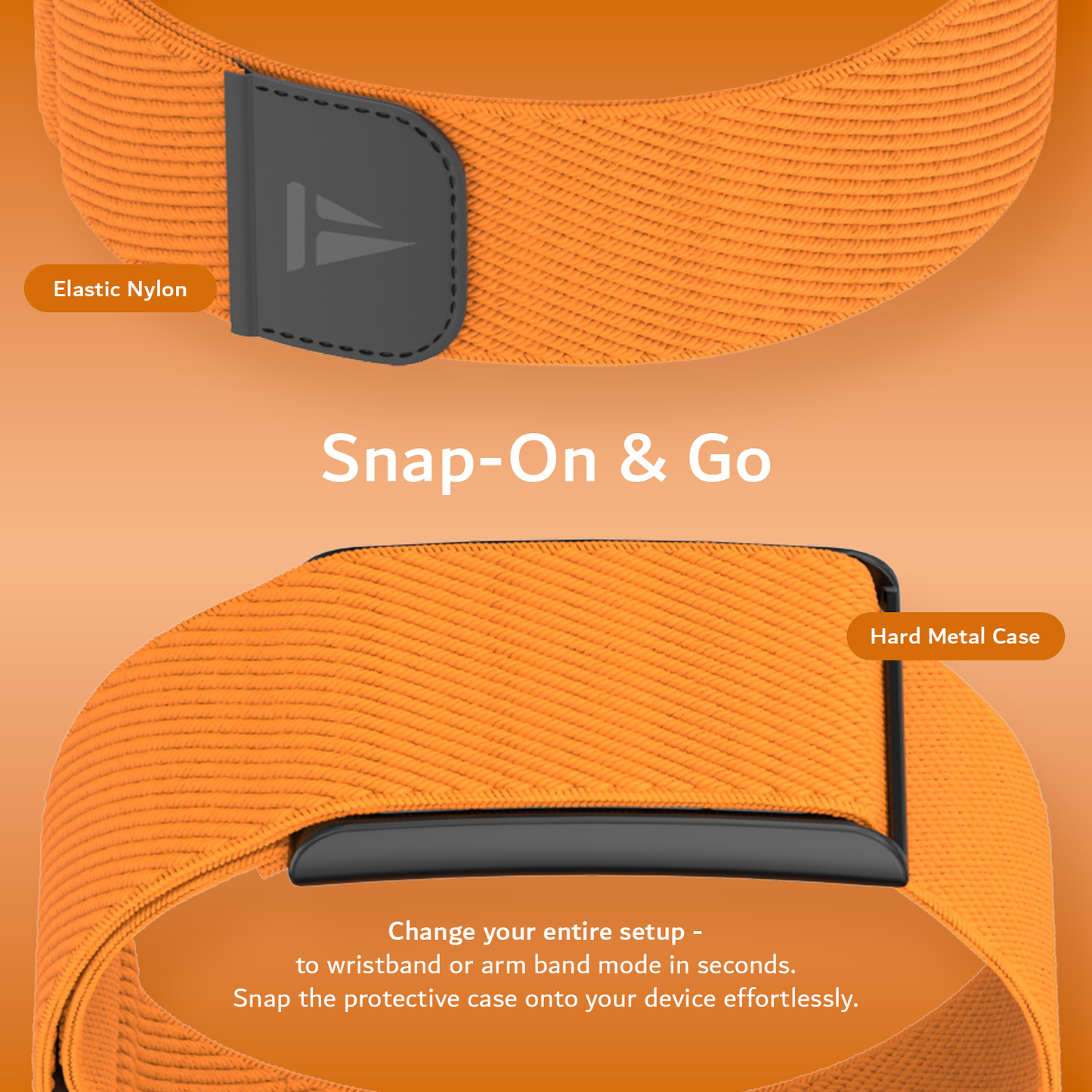 2-in-1 Bicep & Arm/Wristband with Adjustable & Stretchable Compatible with Amazfit Helio Strap [Case & Band Only]