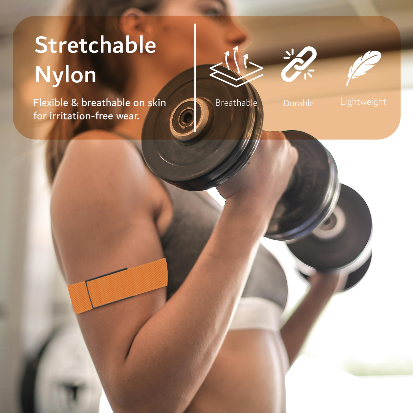 2-in-1 Bicep & Arm/Wristband with Adjustable & Stretchable Compatible with Amazfit Helio Strap [Case & Band Only]