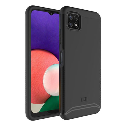 Jet Black Heavy Duty Dual Layer Protective Case for Samsung Galaxy A22 5G (2021) – Rugged Shockproof Phone Cover with Slim Grip