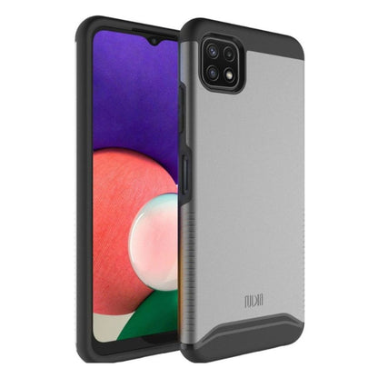 Heavy duty dual layer shockproof case for Samsung Galaxy A22 5G (2021) in metallic slate – rugged phone protection