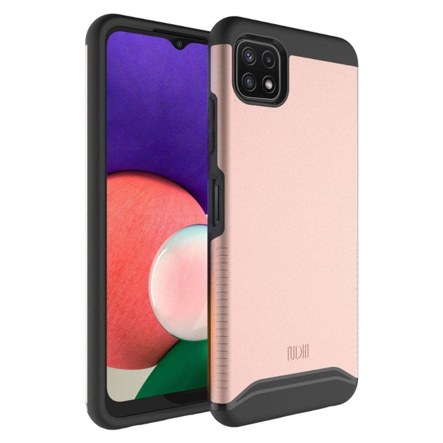 Rose Gold Samsung Galaxy A22 5G Case (2021) – Heavy Duty Dual Layer Shockproof Protective Cover with Rugged Grip