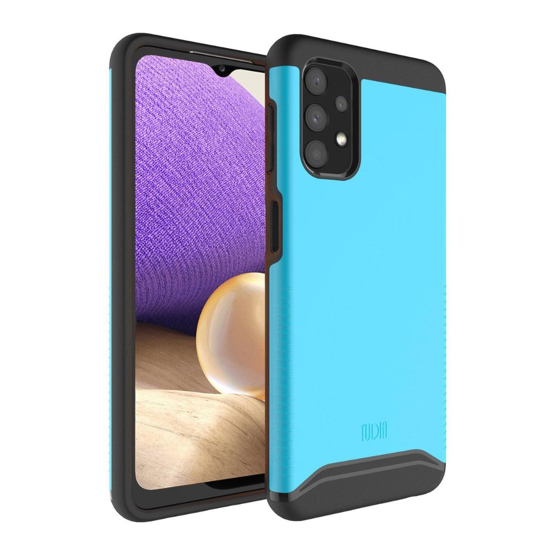 Samsung Galaxy A32 5G blue heavy duty dual layer protective phone case MERGE with shockproof armor design