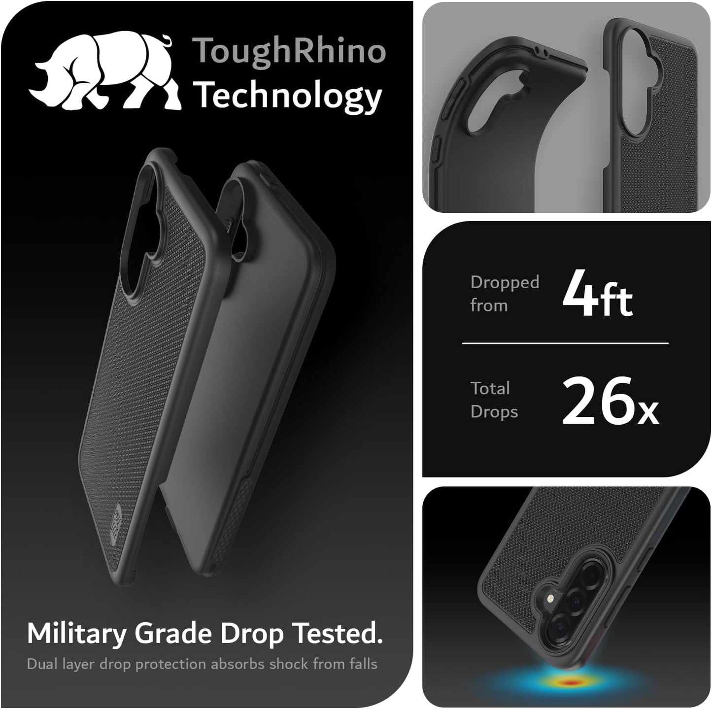 Engineered with dual-layer, military-grade protection, this Samsung Galaxy A36 5G (2025) case absorbs impact to keep your device safe from drops.