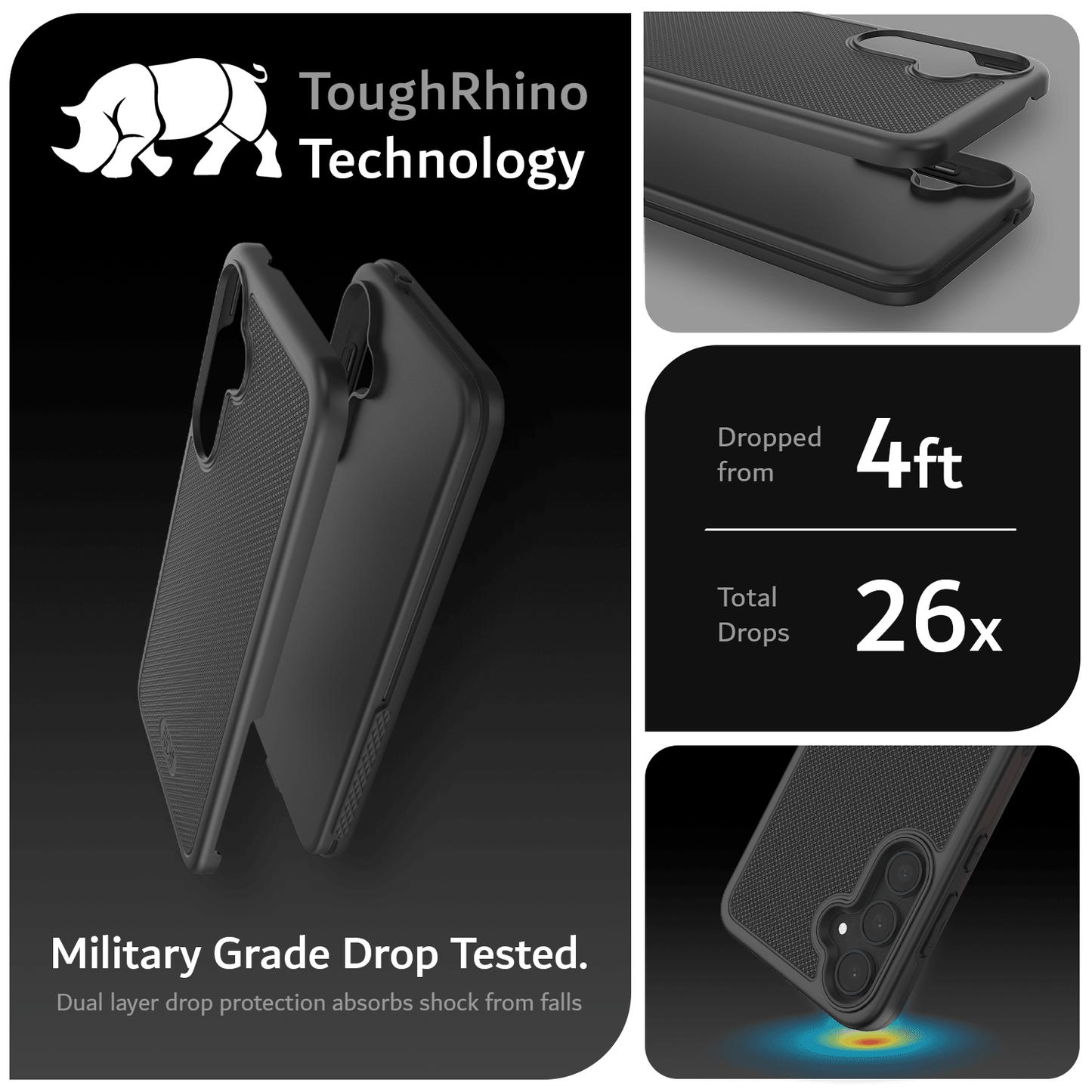 Heavy Duty MergeGrip Shockproof Case for Samsung Galaxy A55 5G – Rugged Military-Grade Drop Tested Protective Phone Cover