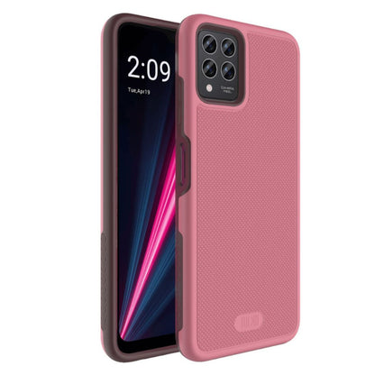 Smokey Pink MergeGrip Heavy Duty DualShield Case for T-Mobile REVVL 6 Pro 5G – Rugged Shockproof Protective Phone Cover