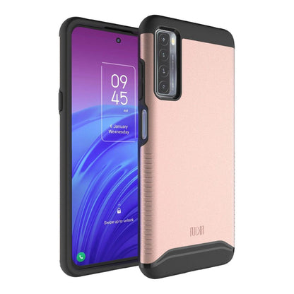 Rose Gold MERGE Heavy Duty Dual Layer Protective Case for TCL 20L, TCL 20S, TCL 20 5G, and TCL 20L+ Smartphones