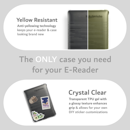 TUDIA SKN Series Yellow TPU Case for Kobo Clara HD – Lightweight, Slim, and Shock-Resistant Cover