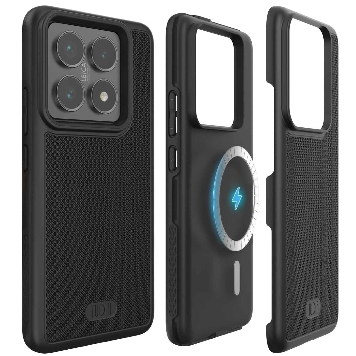 Jet Black MergeGrip MagSafe Heavy Duty Case for Xiaomi 14T Pro 5G (2024) – Shockproof Dual Layer Protective Cover