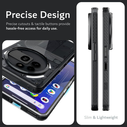 Enjoy effortless access with the Protective Transparent LUCION case, featuring accurate cutouts and responsive tactile buttons for smooth everyday operation.