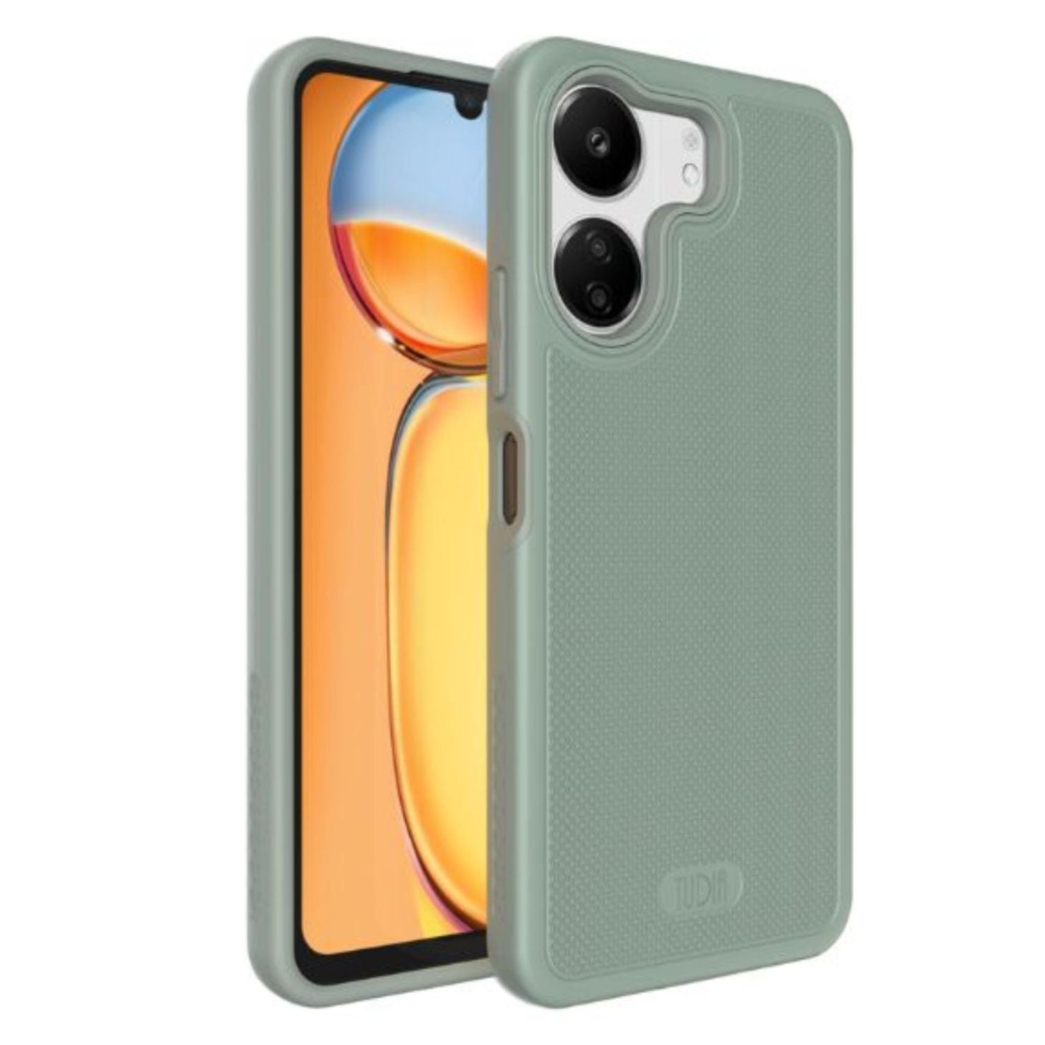 Green Lily Xiaomi Redmi 13C / Poco C65 4G Case MergeGrip heavy-duty protective case with dual-layer shock absorption, textured anti-slip grip, and raised edges for camera and screen protection