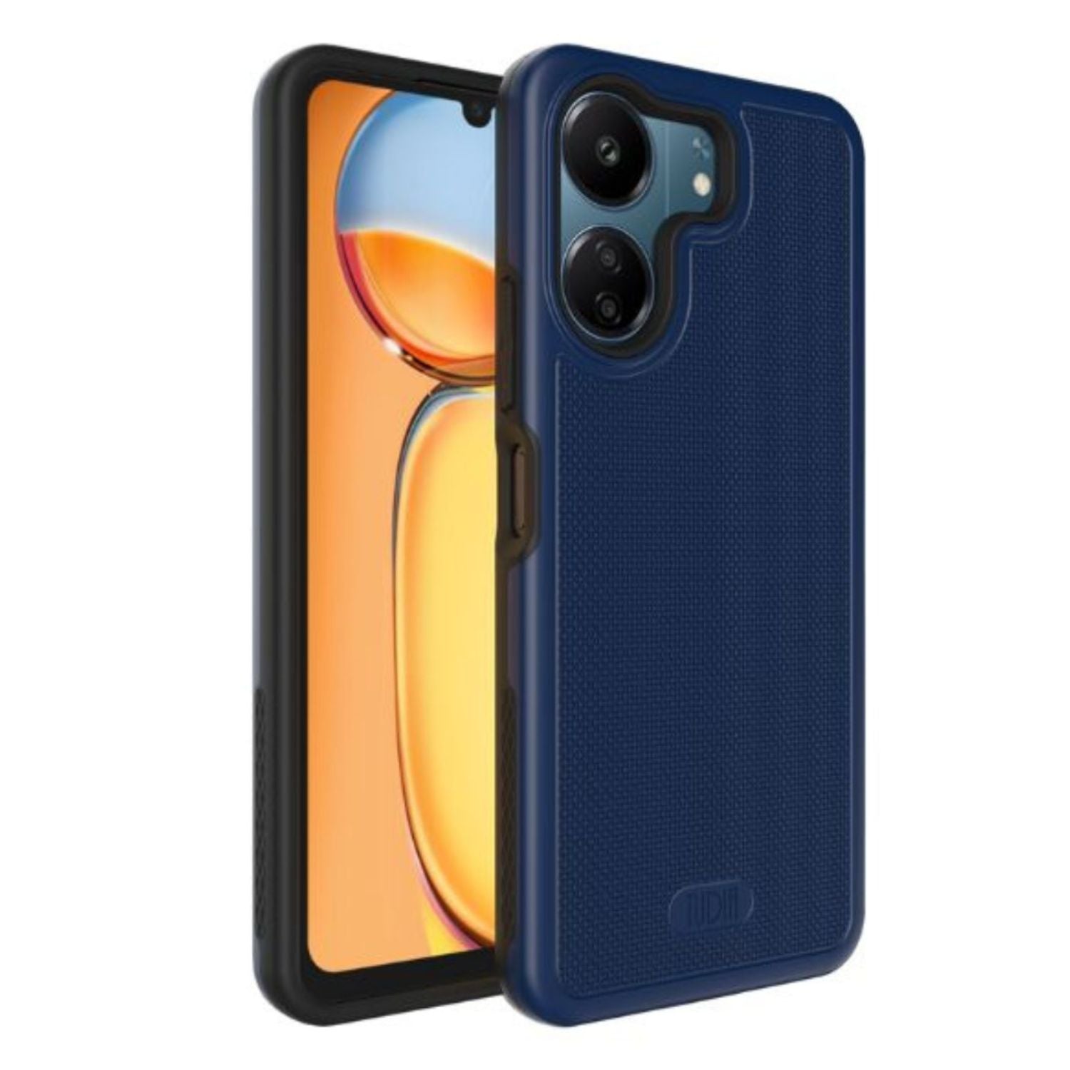 Indigo Blue Xiaomi Redmi 13C / Poco C65 4G Case MergeGrip heavy-duty protective case featuring dual-layer shock absorption, textured anti-slip grip, and raised edges for enhanced camera and screen protection