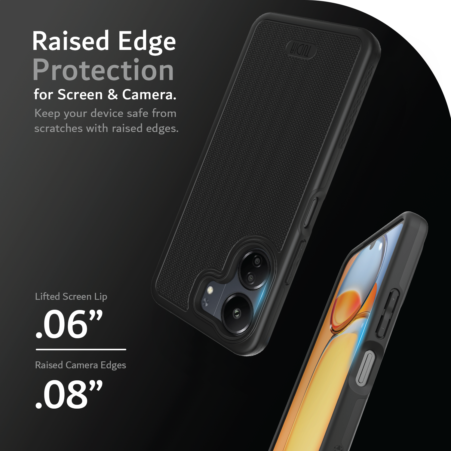 Shockproof Xiaomi Redmi 13C / Poco C65 4G MergeGrip Case – Heavy Duty Dual Layer Slim Cover with Raised Edges for Screen & Camera Protection