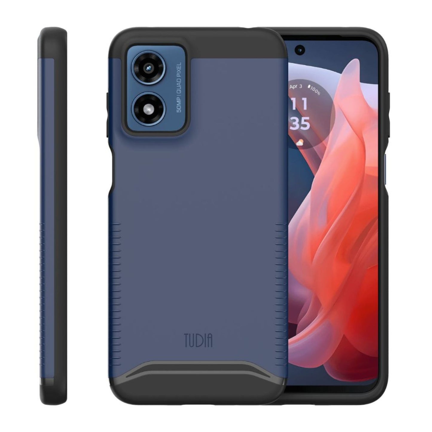ndigo Blue TUDIA Merge Dual Layer Rugged Case for Motorola Moto G Play 4G (2024) – Shockproof Protective Phone Cover