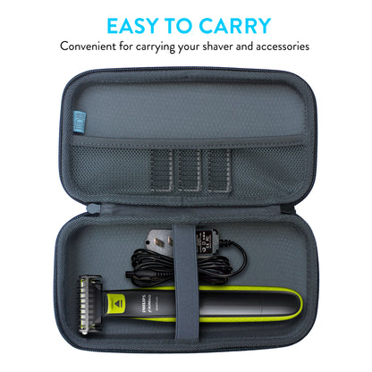 TUDIA - Funda rígida de goma EVA compatible con Philips Norelco OneBlade Hybrid Afeitadora eléctrica QP2520 QP2570
