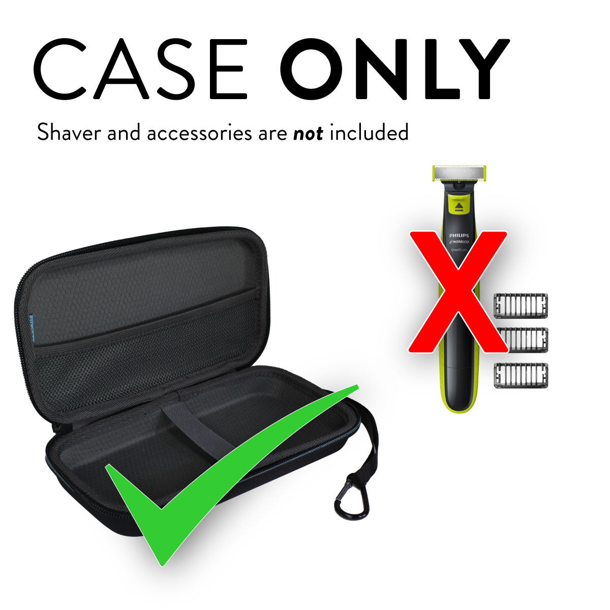 EVA Storage Carrying Case for Philips Norelco OneBlade Hybrid Electric Trimmer Shaver