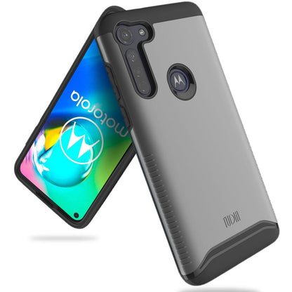 Metallic Slate MERGE Heavy Duty Dual Layer Case for Motorola Moto G8 Power – Rugged Shockproof Protective Phone Cover