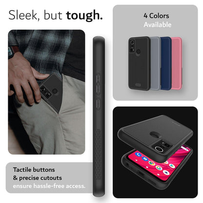 TUDIA BLU S91 Pro MergeGrip Black Case – Rugged DualShield Protection with Tactile Buttons and Precise Cutouts