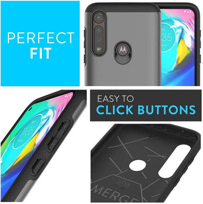 TUDIA Motorola Moto G8 Power Case MERGE Dual Layer Heavy Duty Protective Cover with Easy-to-Press Buttons