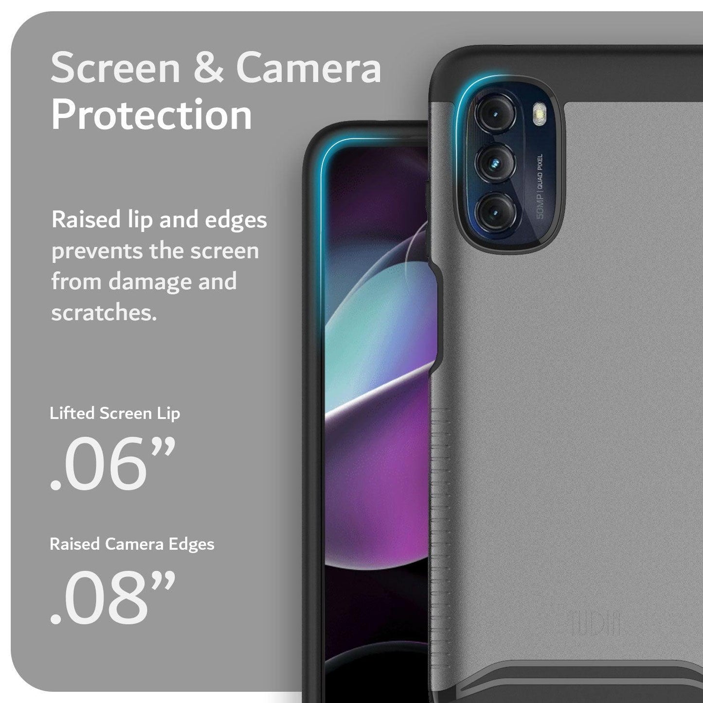 TUDIA MERGE Series Heavy Duty Dual Layer Case for Motorola Moto G 5G (2022) with Screen and Camera Protection – Shockproof Rugged Phone Cover