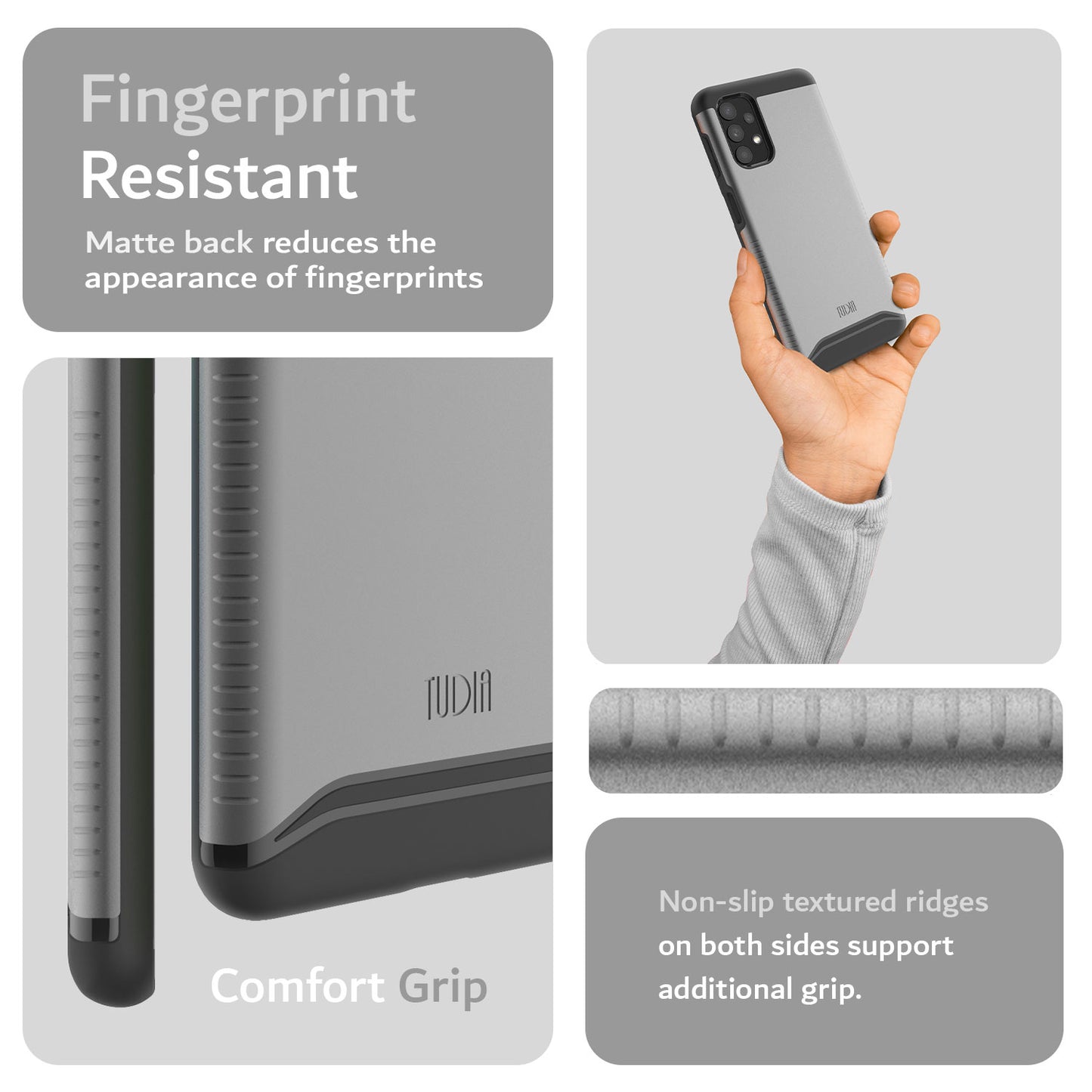TUDIA Merge Heavy Duty Case for Samsung Galaxy A13 4G – Rugged Fingerprint-Resistant Protective Cover