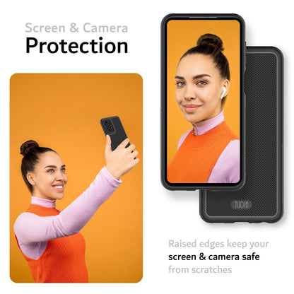 TUDIA LINNGrip Series Black Case for Samsung Galaxy A23 5G/4G – Slim Non-Slip TPU Cover with Screen and Camera Protection