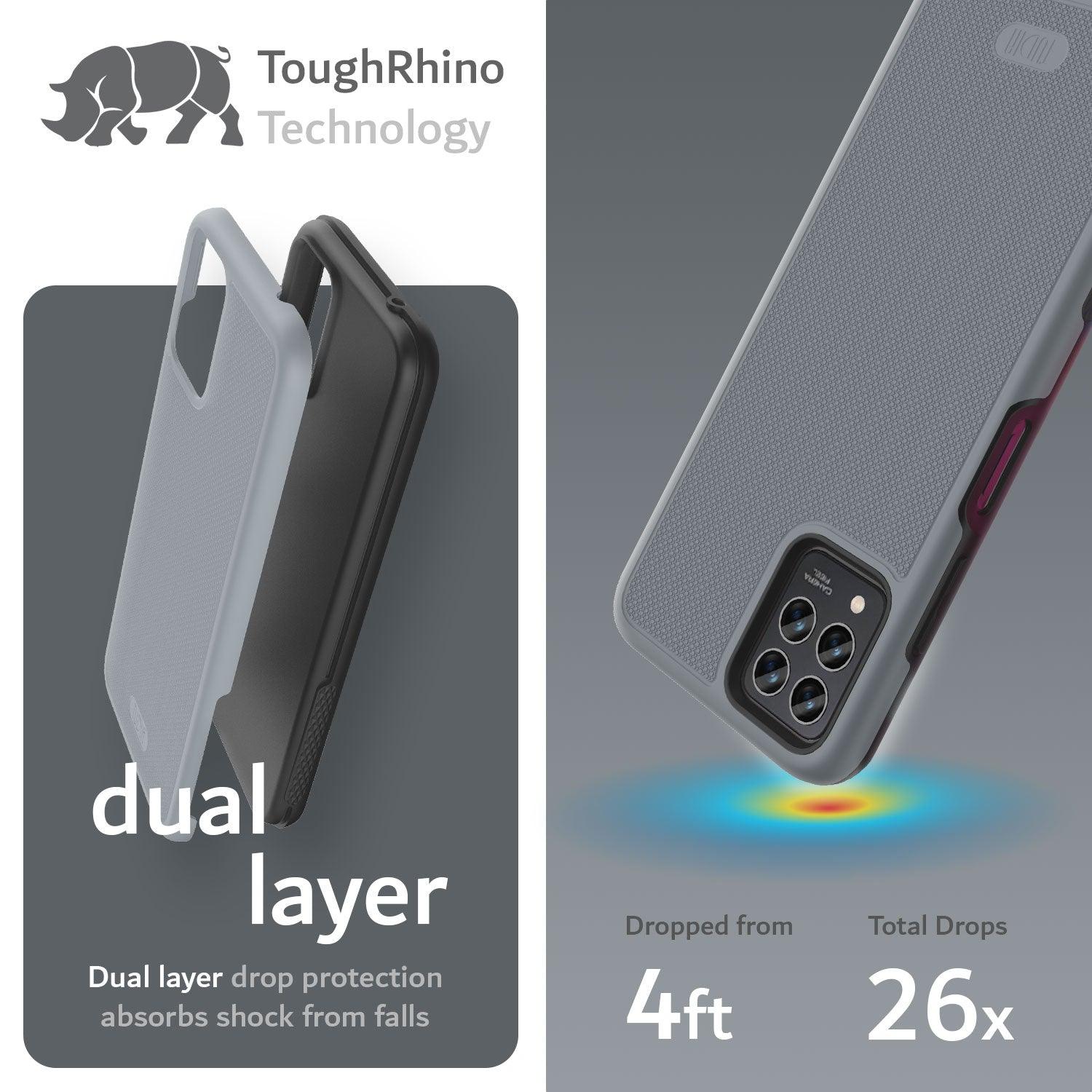 TUDIA MergeGrip DualShield Heavy Duty Case for T-Mobile REVVL 6 Pro 5G – Rugged Dual Layer Shockproof Protection